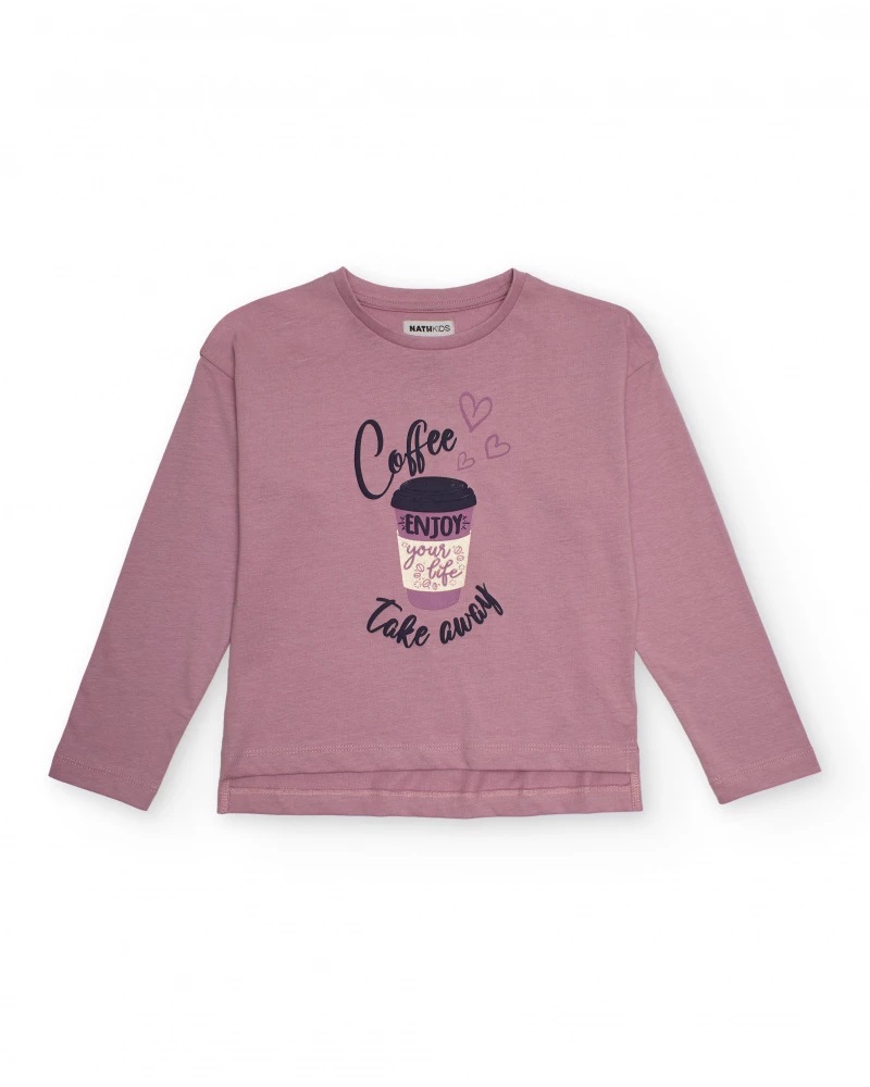 camiseta-de-manga-larga-rosa-con-estampado-de-vaso-de-cafe