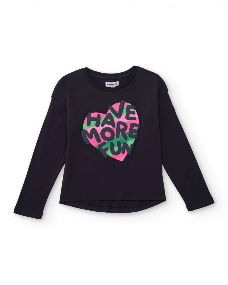 camiseta-negra-de-manga-larga-para-nina-con-estampado-colorido-en-forma-de-corazon